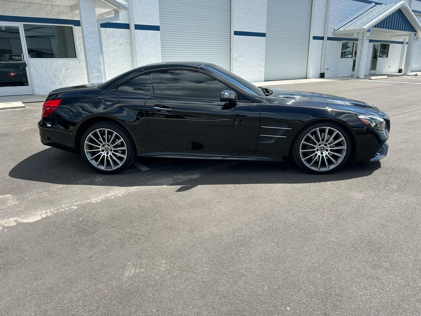 Fully tinted car window at DSP Window Tinting